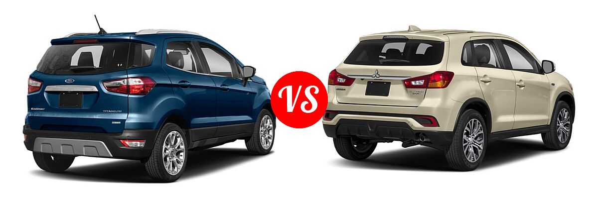2019 Ford EcoSport SUV S / SE / SES / Titanium vs. 2019 Mitsubishi Eclipse Cross SUV ES 2.0 / GT 2.4 / LE 2.0 / SE 2.0 - Rear Right Comparison