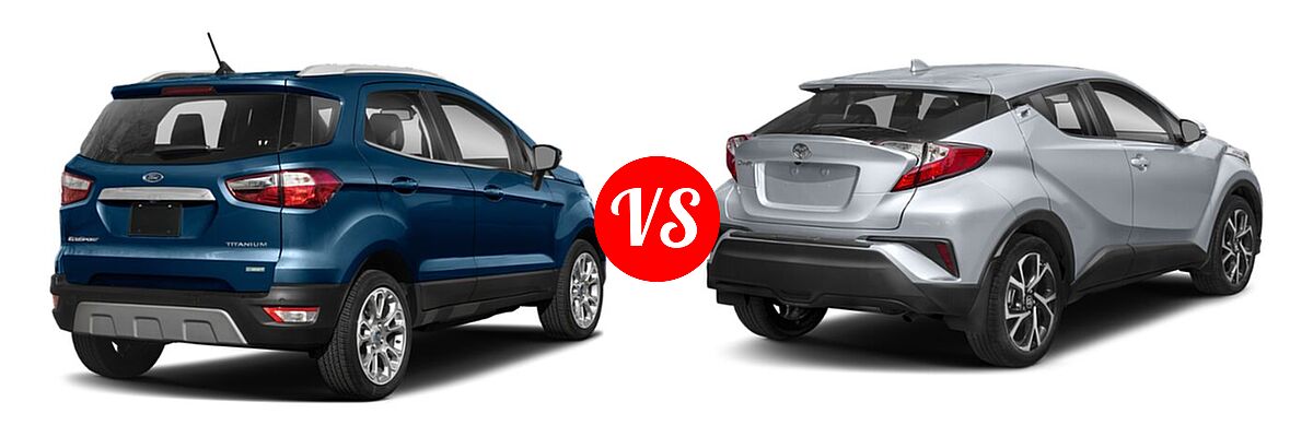 2019 Ford EcoSport SUV S / SE / SES / Titanium vs. 2019 Toyota C-HR SUV LE / Limited / XLE - Rear Right Comparison