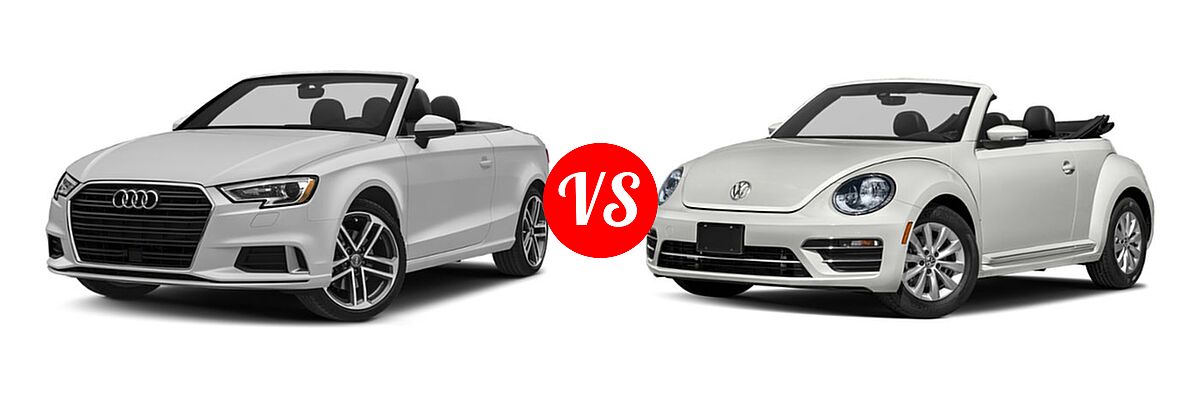 2019 Audi A3 Convertible Premium Plus / Prestige vs. 2019 Volkswagen Beetle Convertible Convertible Final Edition SE / Final Edition SEL / S / SE - Front Left Comparison