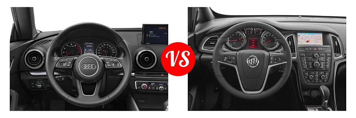 2019 Audi A3 Convertible Premium vs. 2019 Buick Cascada Convertible Sport Touring - Dashboard Comparison