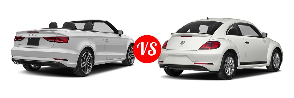 2019 Audi A3 Convertible Premium Plus / Prestige vs. 2019 Volkswagen Beetle Convertible Convertible Final Edition SE / Final Edition SEL / S / SE - Rear Right Comparison