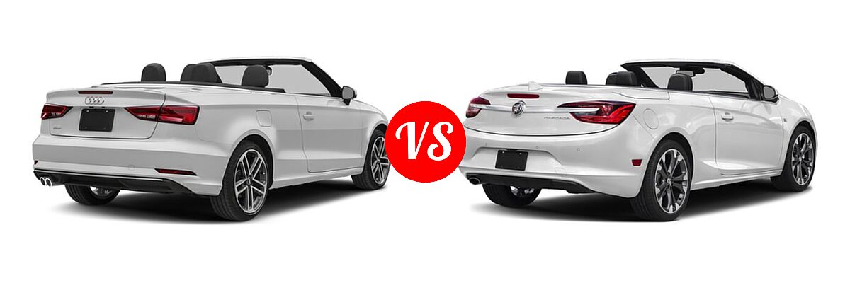 2019 Audi A3 Convertible Premium vs. 2019 Buick Cascada Convertible Sport Touring - Rear Right Comparison