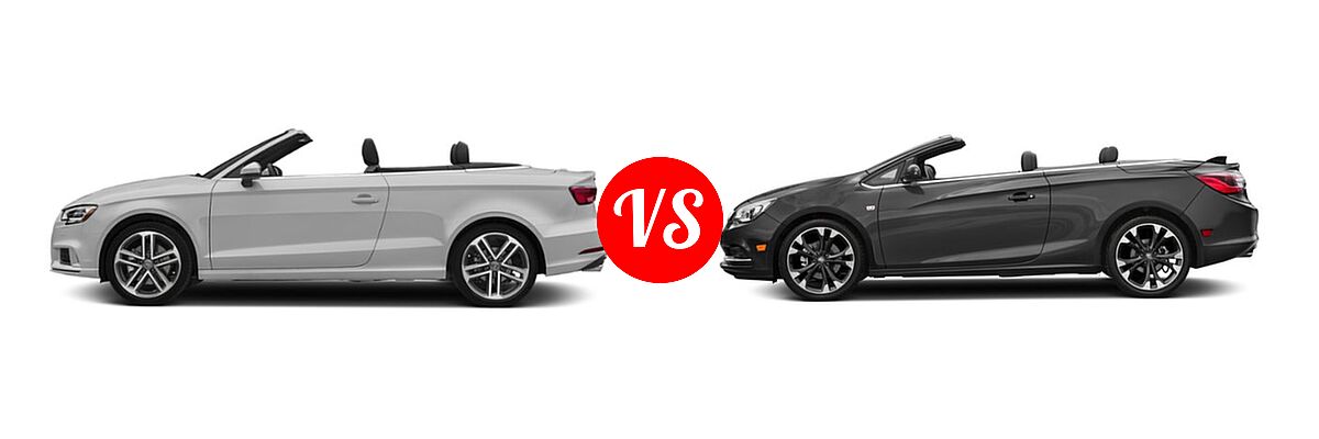 2019 Audi A3 Convertible Premium Plus / Prestige vs. 2019 Buick Cascada Convertible 2dr Conv / Premium - Side Comparison