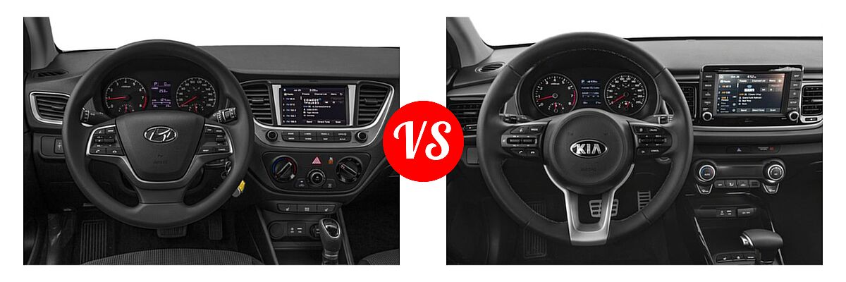 2019 Hyundai Accent Sedan SE vs. 2019 Kia Rio Sedan LX / S - Dashboard Comparison