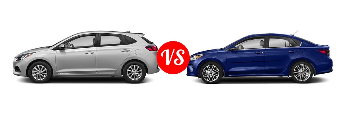 2019 Hyundai Accent Sedan SE vs. 2019 Kia Rio Sedan LX / S - Side Comparison
