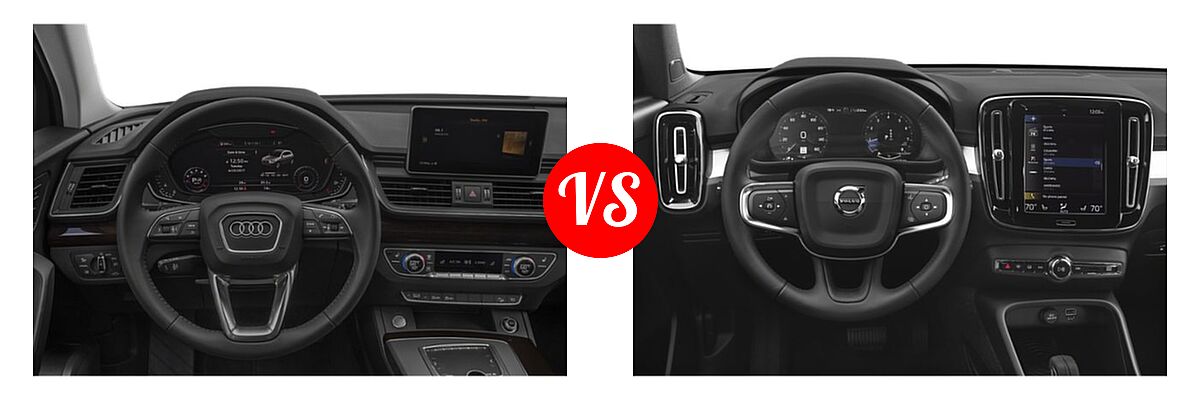 2019 Audi Q5 SUV Premium Plus / Prestige vs. 2019 Volvo XC40 SUV Momentum / R-Design - Dashboard Comparison