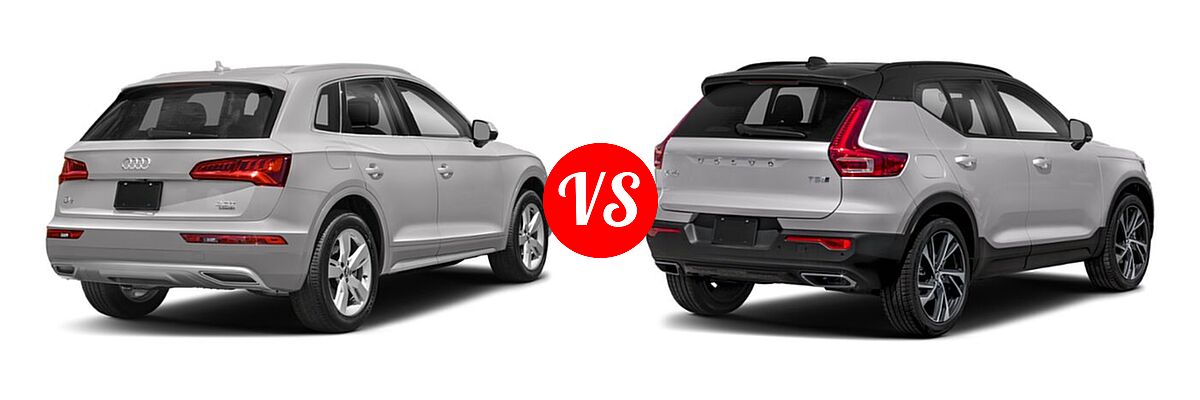 2019 Audi Q5 SUV Premium Plus / Prestige vs. 2019 Volvo XC40 SUV R-Design - Rear Right Comparison