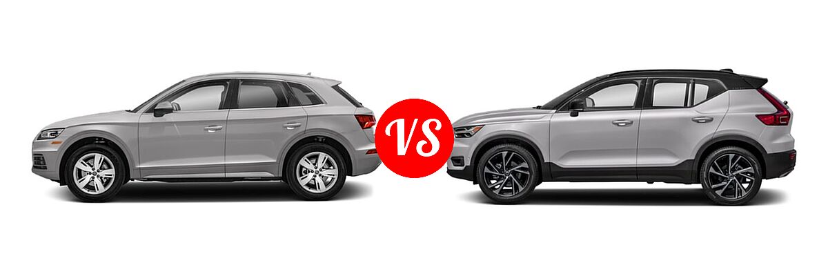 2019 Audi Q5 SUV Premium Plus / Prestige vs. 2019 Volvo XC40 SUV R-Design - Side Comparison