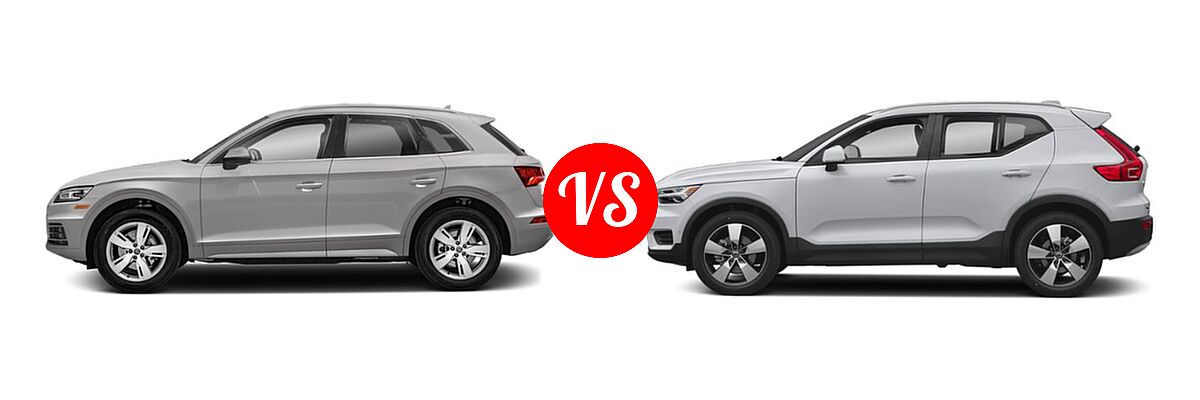2019 Audi Q5 SUV Premium vs. 2019 Volvo XC40 SUV Momentum / R-Design - Side Comparison