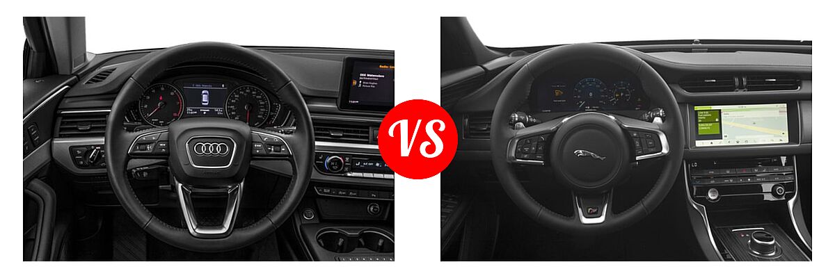 2019 Audi A4 allroad Wagon Premium Plus / Prestige vs. 2019 Jaguar XF Wagon Prestige / S - Dashboard Comparison