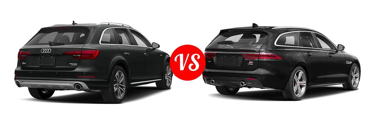 2019 Audi A4 allroad Wagon Premium vs. 2019 Jaguar XF Wagon Prestige / S - Rear Right Comparison