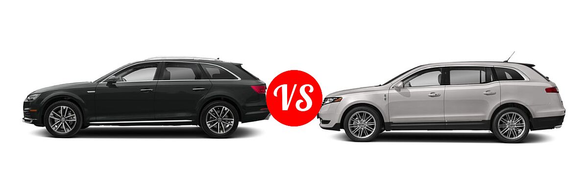 2019 Audi A4 allroad Wagon Premium vs. 2019 Lincoln MKT Wagon Reserve / Standard - Side Comparison