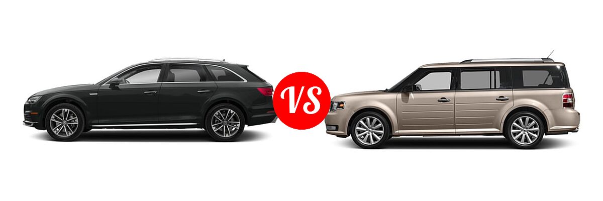 2019 Audi A4 allroad Wagon Premium Plus / Prestige vs. 2019 Ford Flex Wagon Limited EcoBoost - Side Comparison