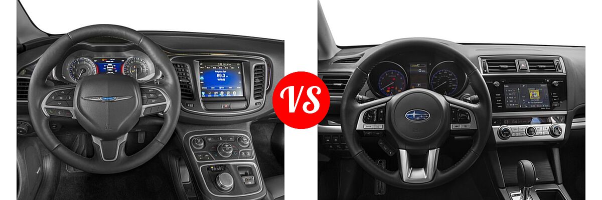 2017 Chrysler 200 Sedan 200C Platinum vs. 2017 Subaru Legacy Sedan Sport - Dashboard Comparison
