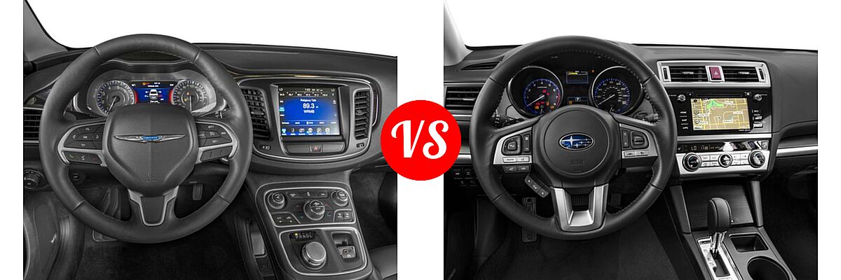 2017 Chrysler 200 Sedan 200C Platinum vs. 2017 Subaru Legacy Sedan Limited - Dashboard Comparison