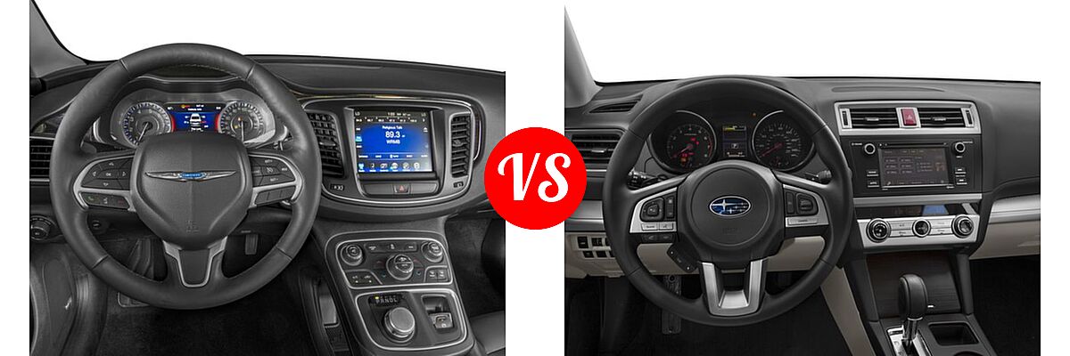 2017 Chrysler 200 Sedan 200C Platinum vs. 2017 Subaru Legacy Sedan 2.5i - Dashboard Comparison