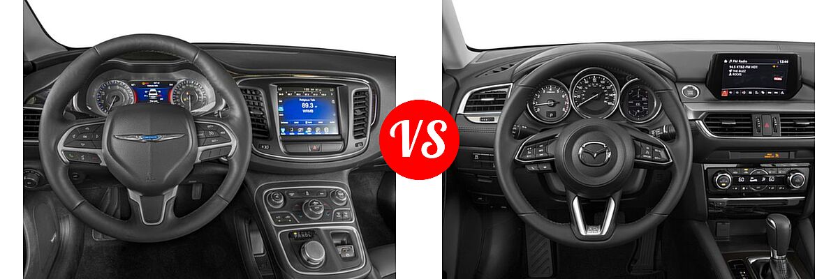 2017 Chrysler 200 Sedan 200C Platinum vs. 2017 Mazda 6 Sedan Touring - Dashboard Comparison