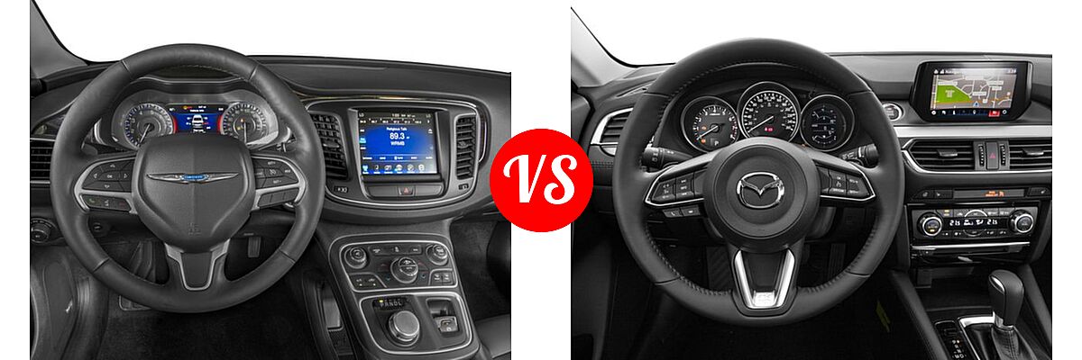 2017 Chrysler 200 Sedan 200C Platinum vs. 2017 Mazda 6 Sedan Sport - Dashboard Comparison