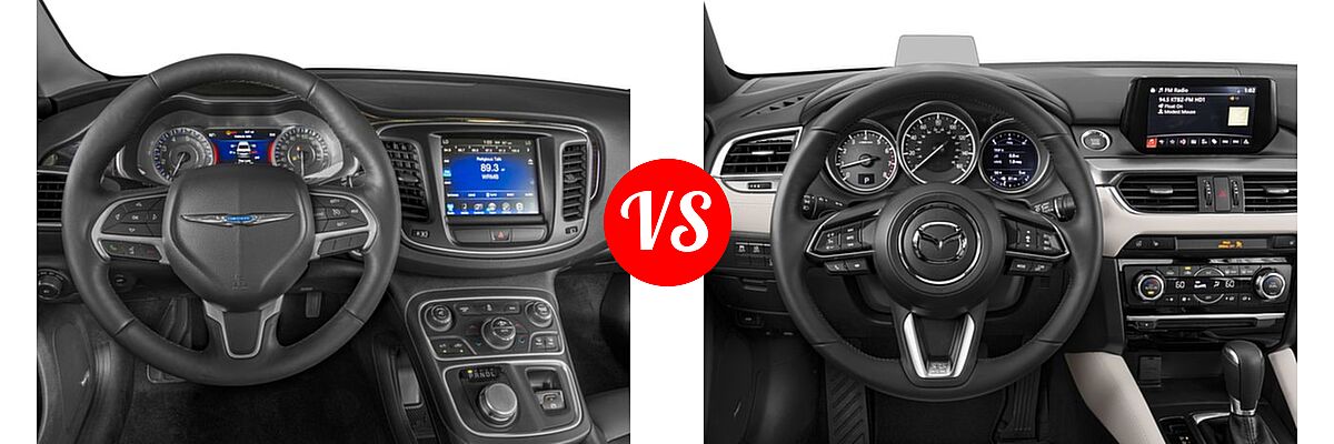 2017 Chrysler 200 Sedan 200C Platinum vs. 2017 Mazda 6 Sedan Grand Touring - Dashboard Comparison