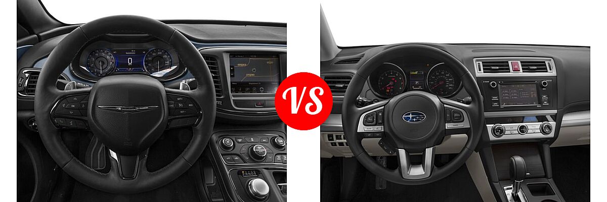 2017 Chrysler 200 Sedan 200S Alloy Edition vs. 2017 Subaru Legacy Sedan 2.5i - Dashboard Comparison