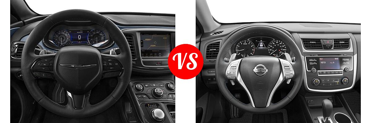 2017 Chrysler 200 Sedan 200S Alloy Edition vs. 2017 Nissan Altima Sedan 2.5 SR / 3.5 SR - Dashboard Comparison