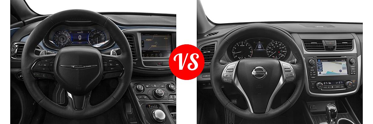 2017 Chrysler 200 Sedan 200S Alloy Edition vs. 2017 Nissan Altima Sedan 2.5 SL / 3.5 SL - Dashboard Comparison