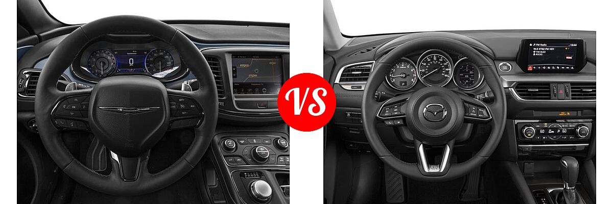 2017 Chrysler 200 Sedan 200S Alloy Edition vs. 2017 Mazda 6 Sedan Touring - Dashboard Comparison