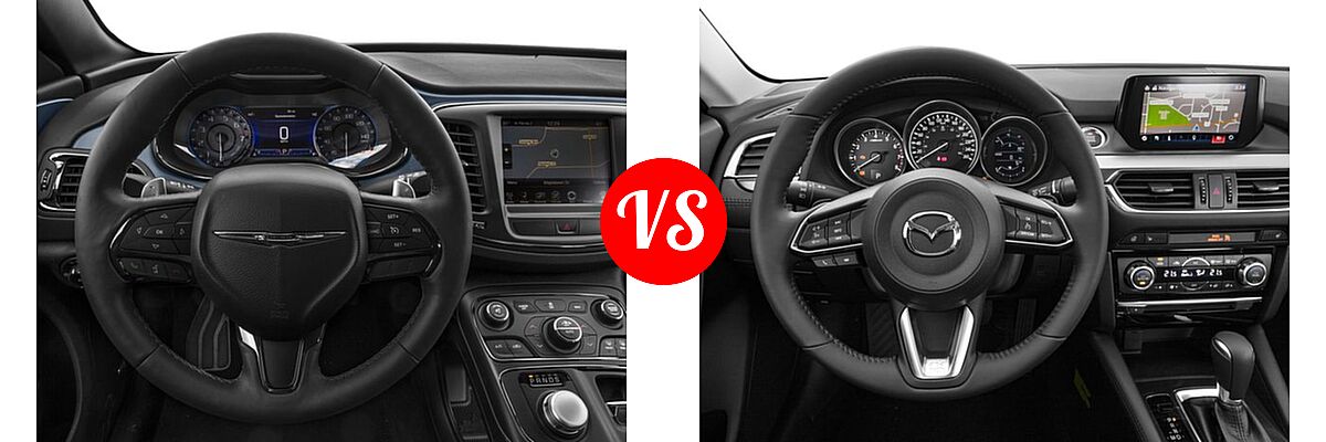 2017 Chrysler 200 Sedan 200S Alloy Edition vs. 2017 Mazda 6 Sedan Sport - Dashboard Comparison