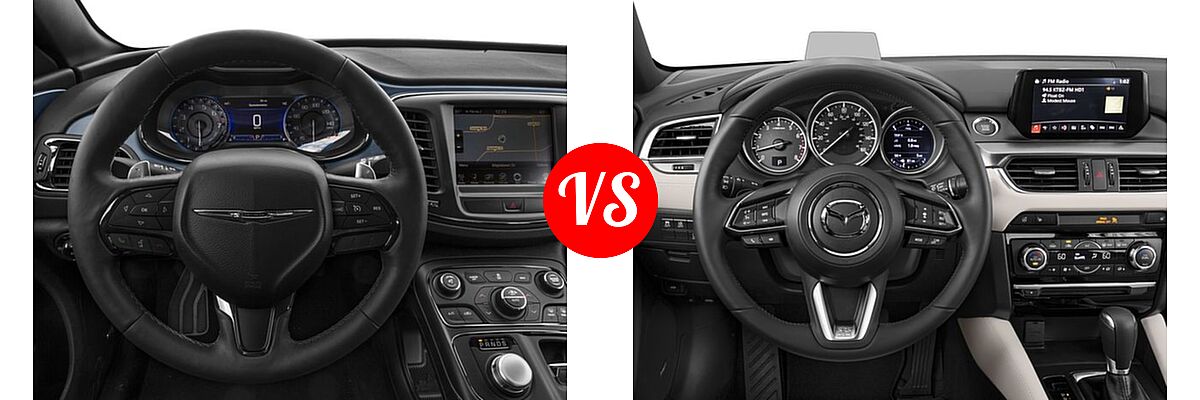 2017 Chrysler 200 Sedan 200S Alloy Edition vs. 2017 Mazda 6 Sedan Grand Touring - Dashboard Comparison