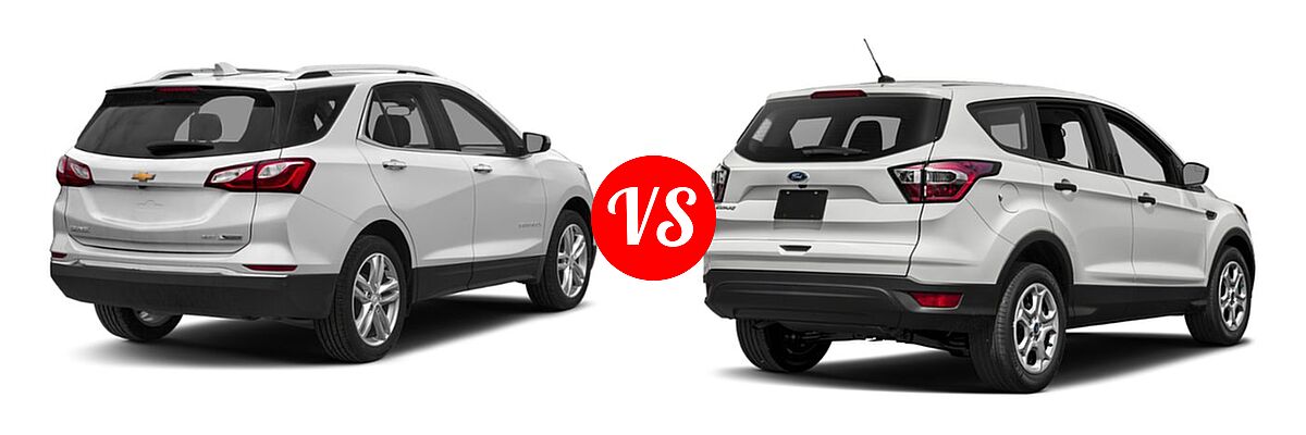 2019 Chevrolet Equinox SUV Premier vs. 2019 Ford Escape SUV S / SE / SEL / Titanium - Rear Right Comparison