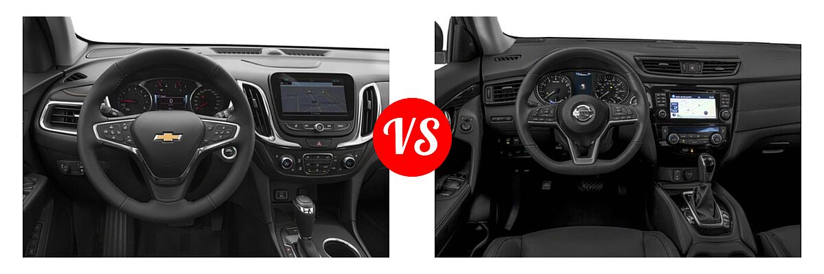 2019 Chevrolet Equinox SUV Premier vs. 2019 Nissan Rogue SUV Hybrid SL Hybrid / SV Hybrid - Dashboard Comparison