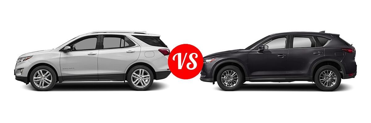 2019 Chevrolet Equinox SUV Premier vs. 2019 Mazda CX-5 SUV Touring - Side Comparison