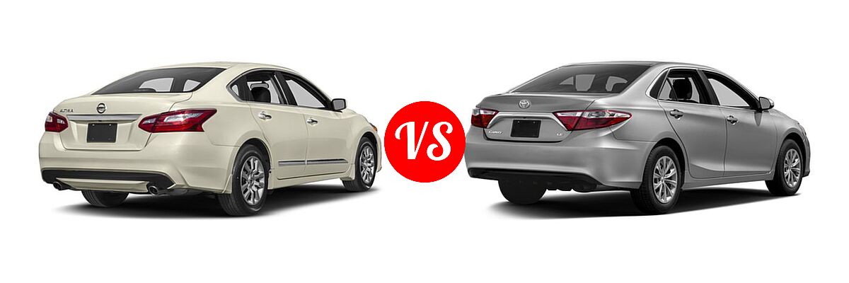 2017 Nissan Altima Sedan 2.5 / 2.5 S / 2.5 SV vs. 2017 Toyota Camry Sedan LE / XLE - Rear Right Comparison