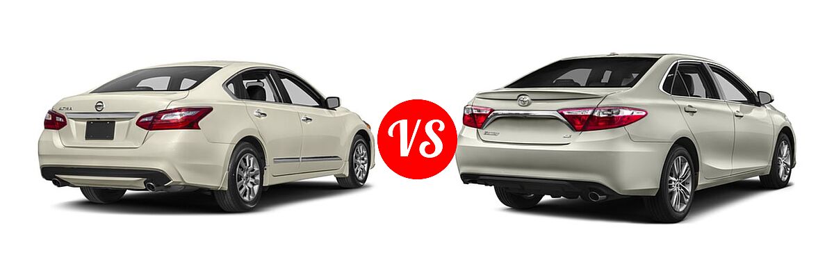 2017 Nissan Altima Sedan 2.5 / 2.5 S / 2.5 SV vs. 2017 Toyota Camry Sedan SE / XSE - Rear Right Comparison