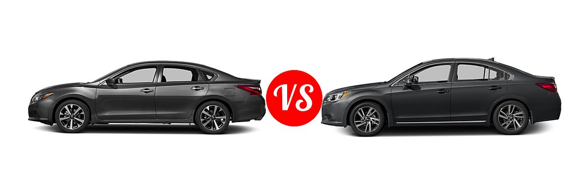 2017 Nissan Altima Sedan 2.5 SR / 3.5 SR vs. 2017 Subaru Legacy Sedan Sport - Side Comparison