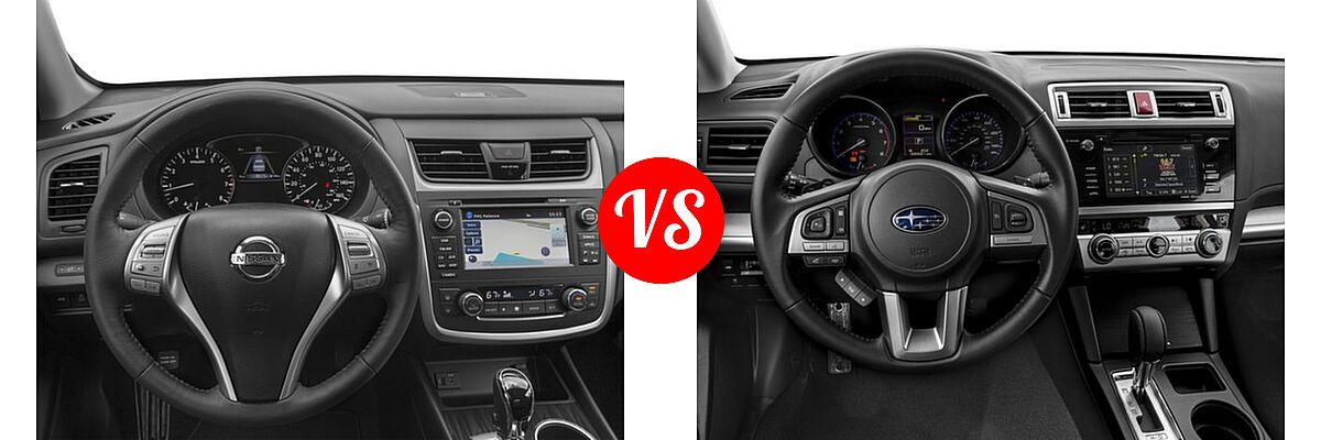 2017 Nissan Altima Sedan 2.5 SL / 3.5 SL vs. 2017 Subaru Legacy Sedan Premium - Dashboard Comparison