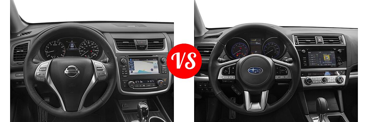 2017 Nissan Altima Sedan 2.5 SL / 3.5 SL vs. 2017 Subaru Legacy Sedan Sport - Dashboard Comparison