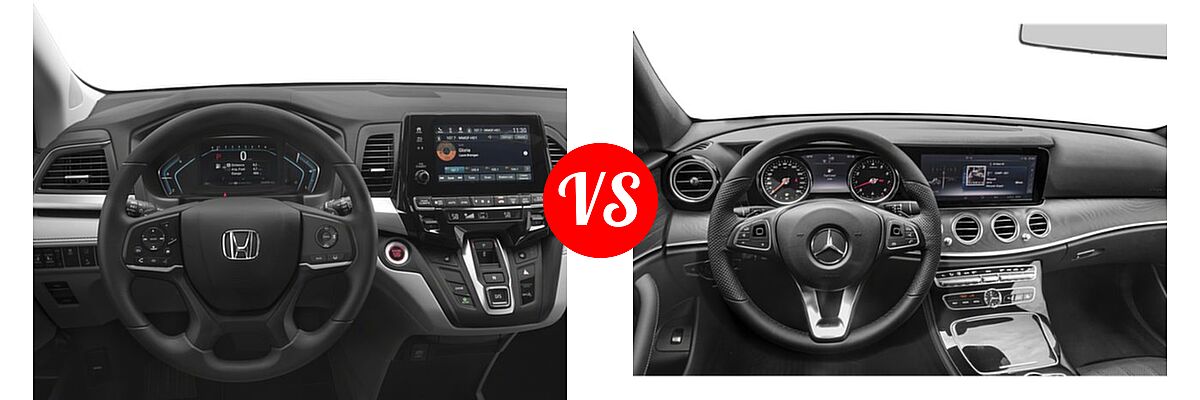 2018 Honda Odyssey Minivan EX vs. 2017 Mercedes-Benz E-Class Wagon E 400 Luxury - Dashboard Comparison