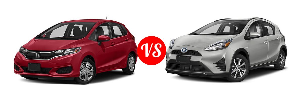 2018 Honda Fit Hatchback LX vs. 2018 Toyota Prius c Hatchback Four / One / Three / Two - Front Left Comparison