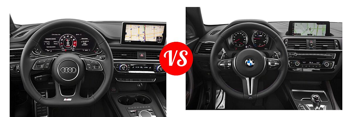 2018 Audi S5 Coupe Premium Plus / Prestige vs. 2019 BMW M2 Competition Coupe Competition - Dashboard Comparison