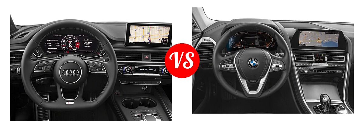 2018 Audi S5 Coupe Premium Plus / Prestige vs. 2020 BMW 8 Series Coupe 840i - Dashboard Comparison