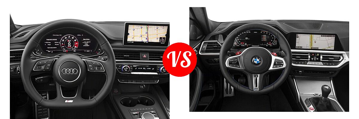 2018 Audi S5 Coupe Premium Plus / Prestige vs. 2021 BMW M4 Coupe Competition / Coupe - Dashboard Comparison