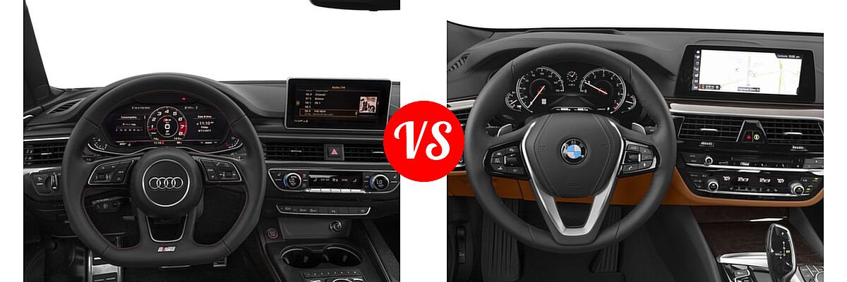 2018 Audi S5 Hatchback Premium Plus / Prestige vs. 2018 BMW 6 Series Gran Turismo Hatchback 640i xDrive - Dashboard Comparison