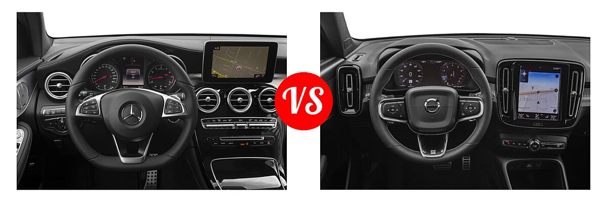 2019 Mercedes-Benz GLC-Class 43 AMG SUV AMG GLC 43 vs. 2019 Volvo XC40 SUV R-Design - Dashboard Comparison