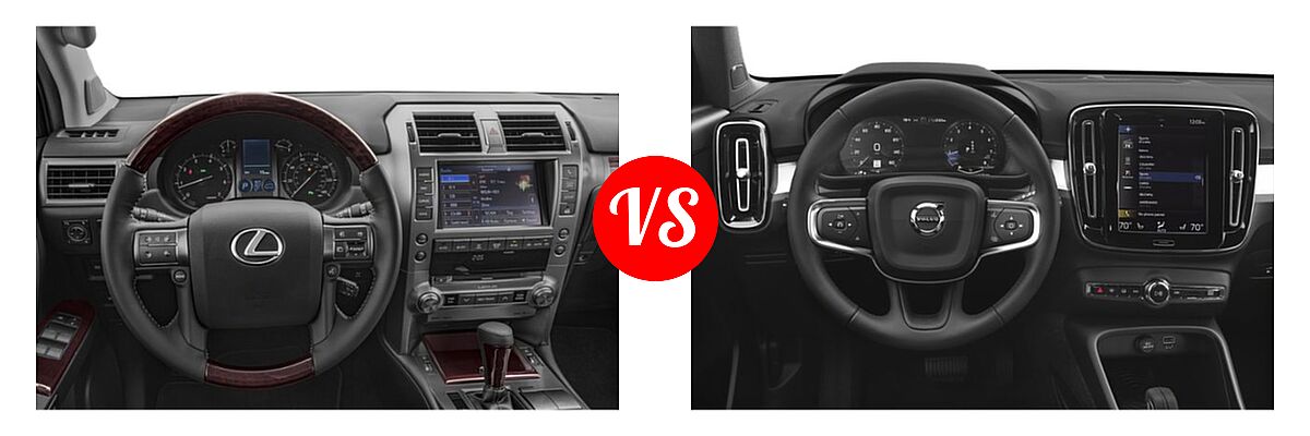 2019 Lexus GX 460 SUV GX 460 Premium vs. 2019 Volvo XC40 SUV Momentum / R-Design - Dashboard Comparison