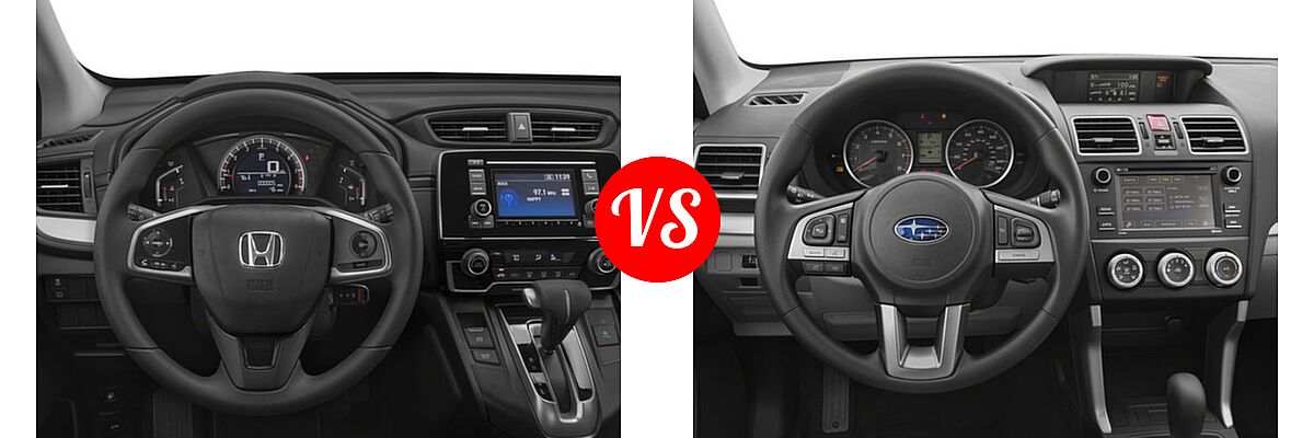 2018 Honda CR-V SUV LX vs. 2018 Subaru Forester SUV 2.5i Manual - Dashboard Comparison