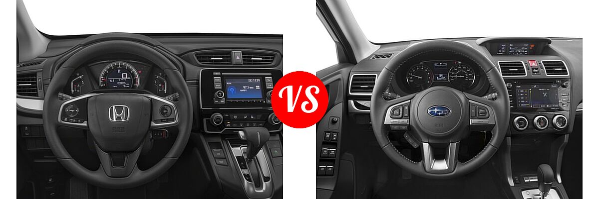 2018 Honda CR-V SUV LX vs. 2018 Subaru Forester SUV Limited - Dashboard Comparison