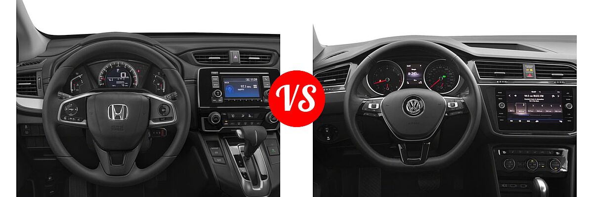2018 Honda CR-V SUV LX vs. 2018 Volkswagen Tiguan SUV S / SE / SEL / SEL Premium - Dashboard Comparison