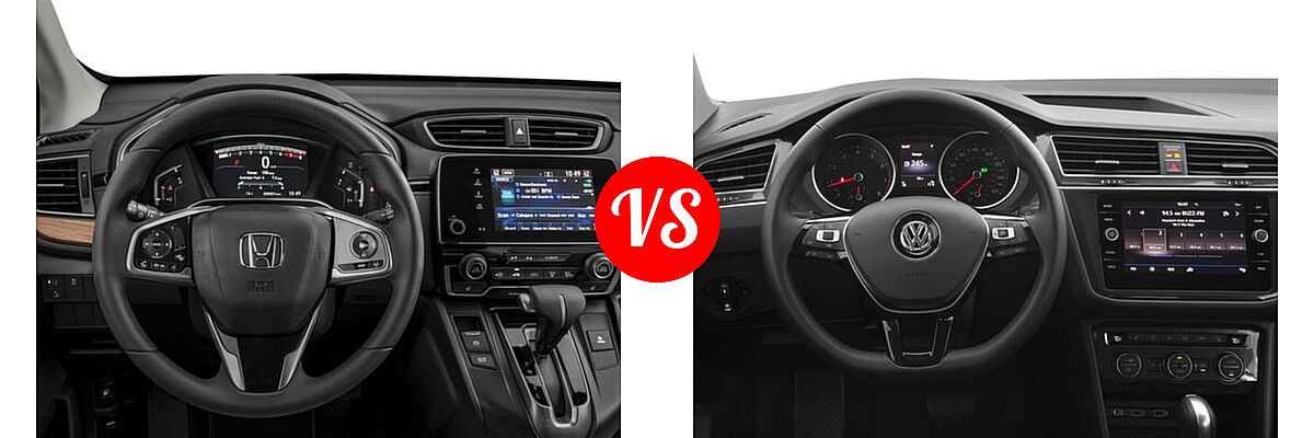 2018 Honda CR-V SUV EX vs. 2018 Volkswagen Tiguan SUV S / SE / SEL / SEL Premium - Dashboard Comparison