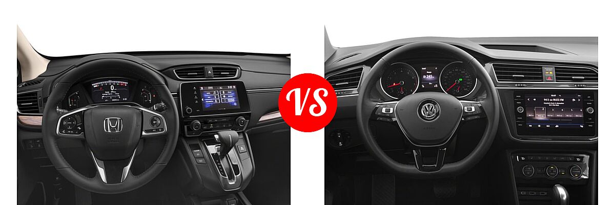 2018 Honda CR-V SUV EX-L vs. 2018 Volkswagen Tiguan SUV S / SE / SEL / SEL Premium - Dashboard Comparison